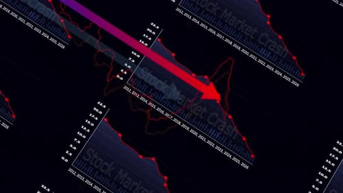 Stock Market Down Red graph fall down, red arrow down. Stock Market, Stock Market Down,
