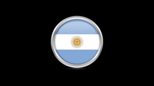 Argentina Flag Cycle Alpha Channel 02