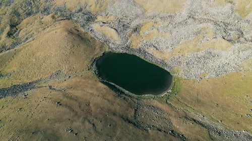 aerial view of the beautiful blue lake
