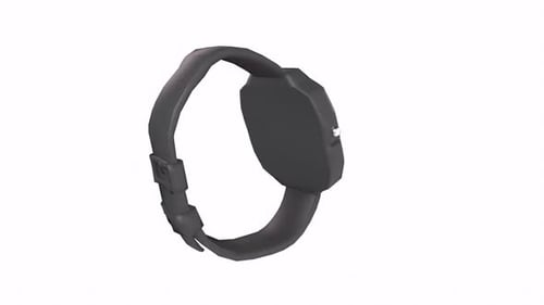 3D Animation of a Rotating Digital Smartwatch on White Background