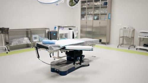 in a Modern Clinic in a Bright Spacious and Clean Plastic Surgery Operating Room the Necessary
