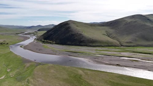 Wide River in Spring