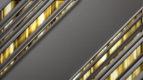 Animated Corporate Background with Golden Metallic Diagonal Stripes