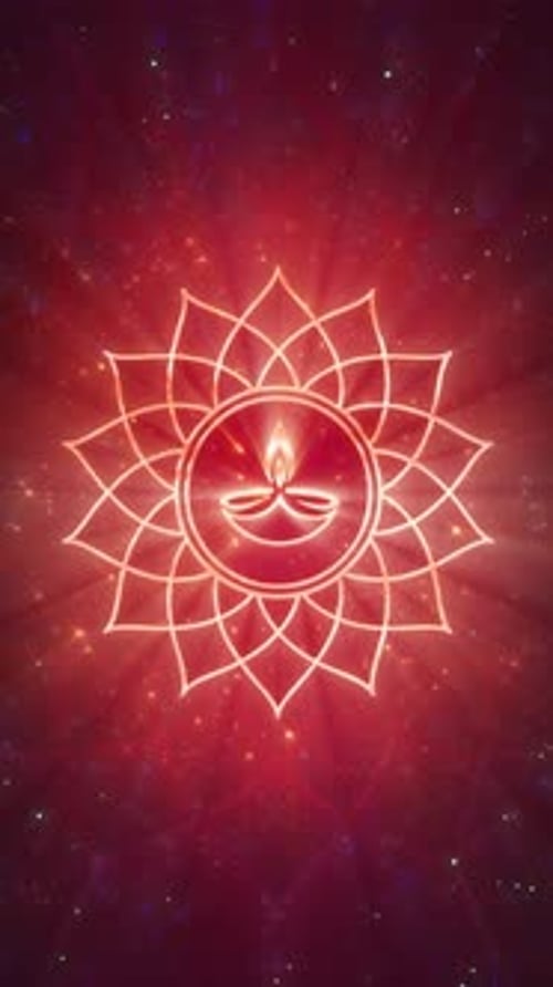 Golden Lotus Diwali Vertikal
