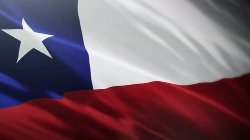 Realistic Waving Flag of Chile Looping Background