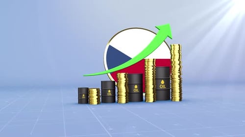 Czech Republic Oil Revenue Growth With Rising Green Arrow