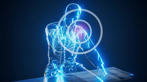 Holographic Human Skeleton with Shoulder Pain Indication