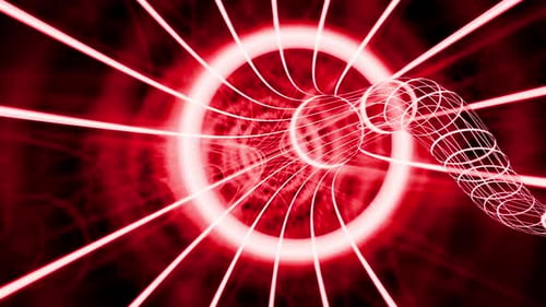 High Speed Space Red Net Tunnel Vj Loop Background Animation