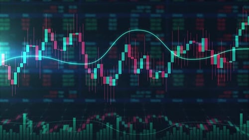 Financial Investment Trading Data Chart Analyzing Market Fluctuations