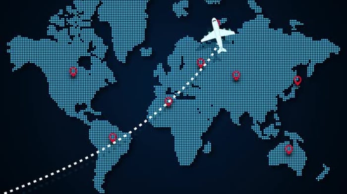 Plane Path Animation HD, Backgrounds Motion Graphics ft. airplane ...