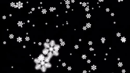 Snowflake Falling Alpha Channel Background
