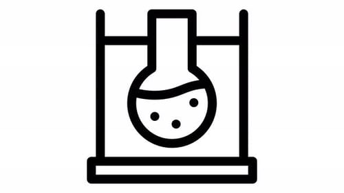 Animated Flat Design Lab Flask Icon