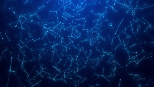 HD Abstract Animated Blue Plexus Network Background with Geometric Lines