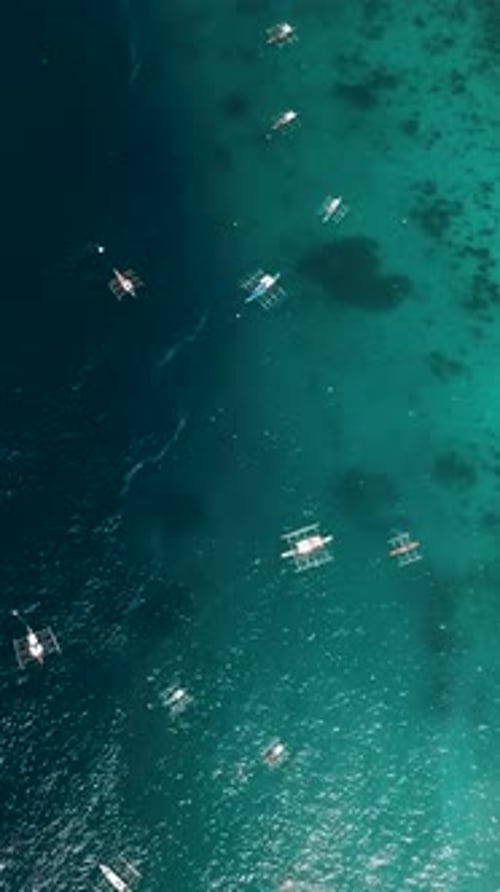 Beach and Ocean Waves on Coastline of Samal Island Davao Philippines