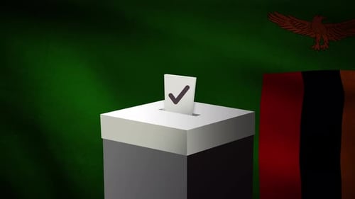 Casting Vote Into The Ballot Box During Zambia Election