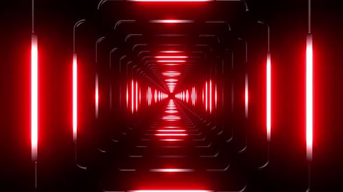 Dynamisches geometrisches Muster mit leuchtenden Linien im dunklen abstrakten Raum