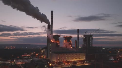 Smoking chimney of a factory