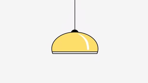 Flat Design Hanging Lamp Light Reveal