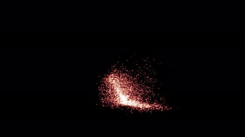 Animated Red Sparkle Particles Celebration Transition