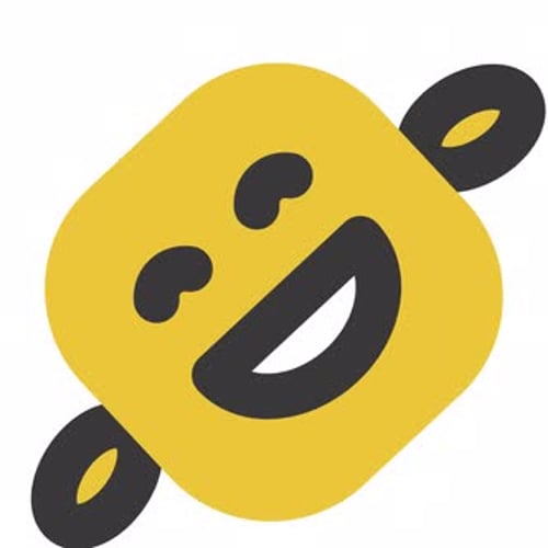 Smiling Face Rotating Flat Design Shape Animation