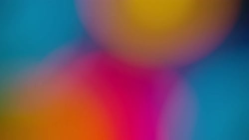 Defokussierte mehrfarbige geometrische Bokeh-Animations-Hintergrundschleife