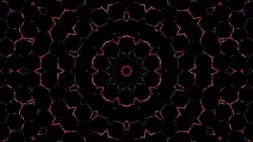 Abstract Geometric Kaleidoscope Pattern Background Loop