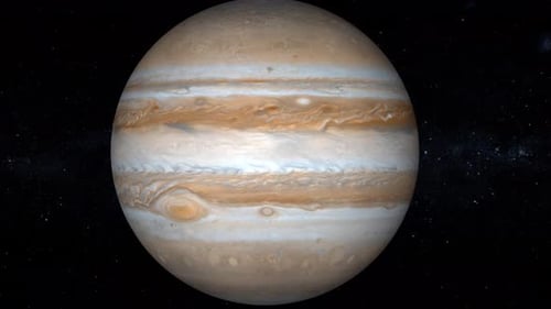 Animierter Blick auf den Planeten Jupiter. 2212