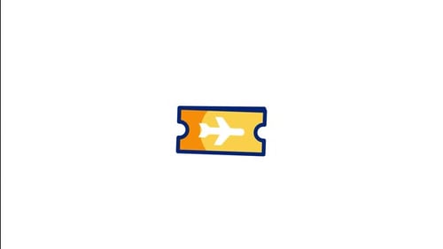 Plane Ticket Animated Icon