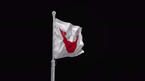 Waving Flag of Rapa Nui Easter Island