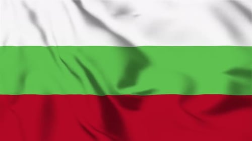 Realistic Waving Flag of Bulgaria Seamless Loop