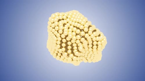 Gold Spheres Metaballs Intro Able to Loop Seamless