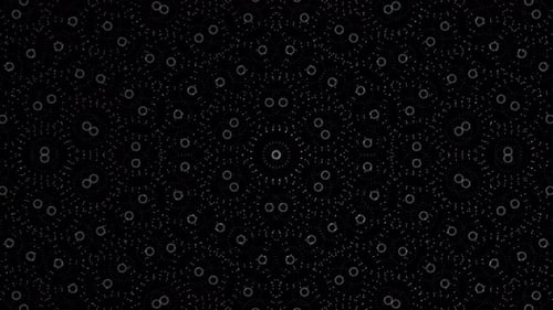 Abstrakter Hintergrund, der Streifen bewegt und mit leuchtenden Lichtpunkten blinkt. Animation mit Kreisen