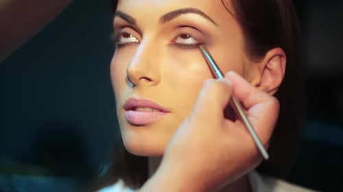 Eyeliner Application for Beautiful Young Woman