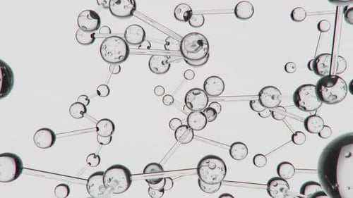 Clear Glass Molecular Structure Network Animation Loop