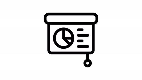 Minimalist Line Art Presentation Icon Animation