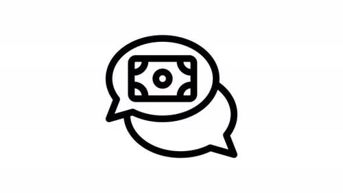 Animated Money Chat Bubble Icon