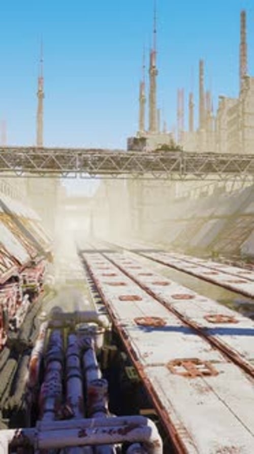 Old Gas Terminal and Gas Liquefaction Equipment