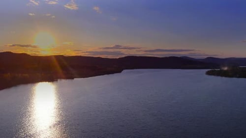 Beautiful Sunset In Nature Mountain