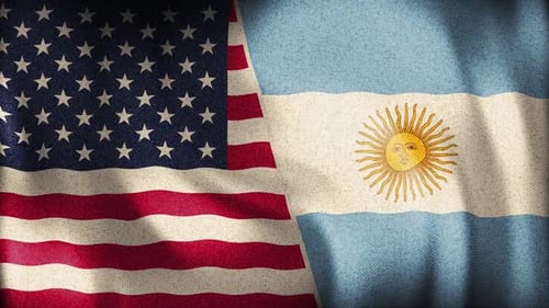 Usa And Argentina Background Loop