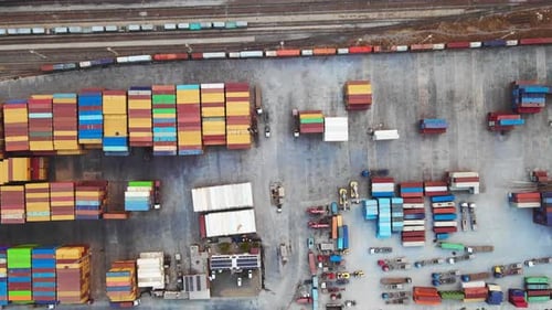 Intermodal cargo container terminal