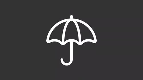 Animated Umbrella White Line Ui Icon