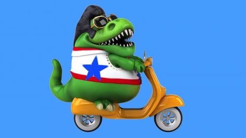Fun 3D cartoon dinosaur (with alpha channel included)
