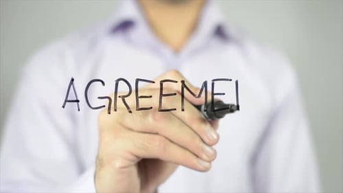 Writing Agreement on Glass Surface