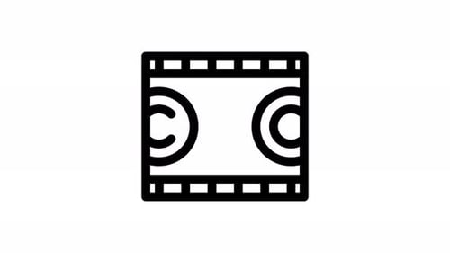 Animated Copyright Icon on Film Strip