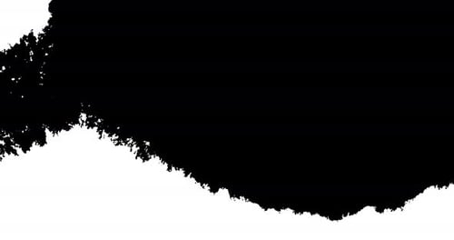 L'encre noire se répand sur une surface blanche