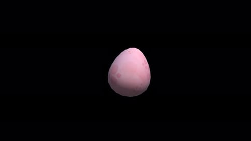 Animated Pink Spotted Egg Cracking for Easter and New Life