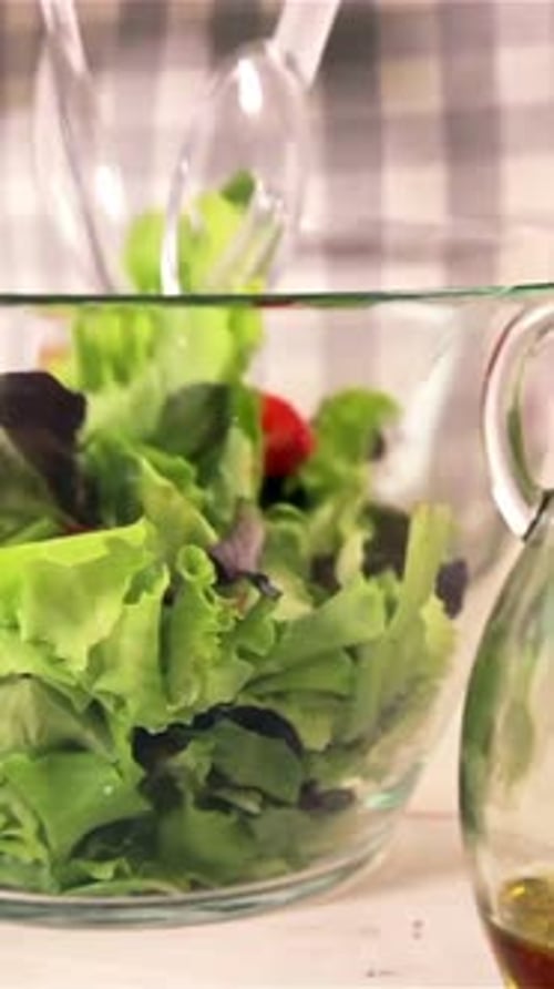 Vertical View Of Mixed Salad