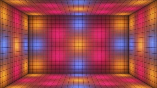 Dynamic Abstract Light Grid Room Background Animation