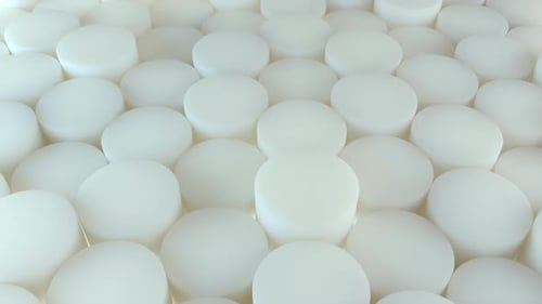 White Cylinders Background Loop