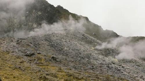 Active Volcano Sibayak Sumatra Indonesia